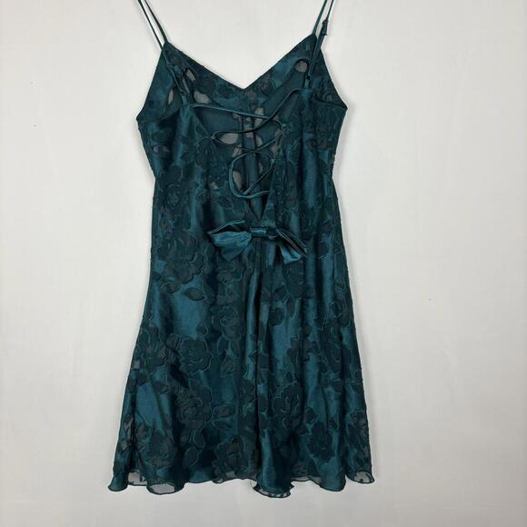 Vintage Victoria’s Secret Gold Label Floral Satin Chemise Lingerie Slip Dress S - Picture 5 of 8